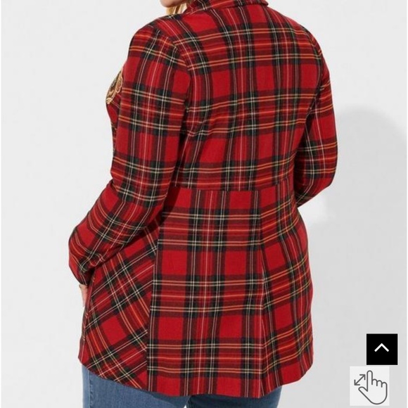 ♥️ CHRISTMAS PLAID BETSY JOHNSON BLAZER ♥️ - Picture 3 of 6